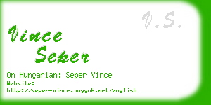 vince seper business card